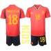 Maillot de foot Espagne Jordi Alba #18 Domicile vêtements enfant Monde 2022 Manches Courtes (+ pantalon court)